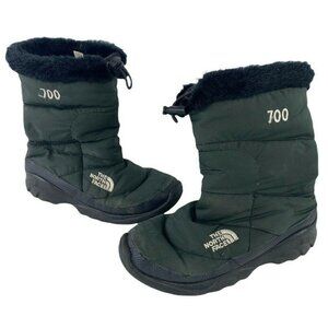 The North Face Womens 6 Gray Black 700 Goose Down Insulated Winter Snow Boots